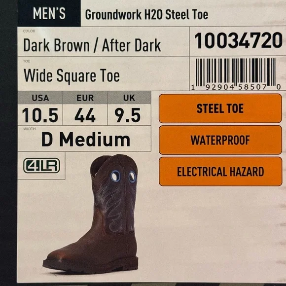 Ariat Brown and Blue Men's Boots - Picture 4 of 6